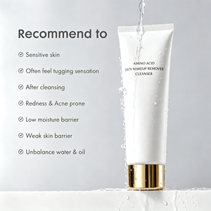 Amino Acid Makeup Remover Facial <b>Cleanser</b> with Triple Ferment Filtrate Double Collagen Hydrating Oil Control Wash - Product Image 3