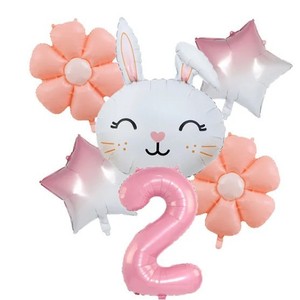 Set di <span class=keywords><strong>Palloncini</strong></span> Coniglietto e Margherita <span class=keywords><strong>con</strong></span> Palloncino Numero 1-9 Rosa da 40 Pollici, Decorazione Rosa per Festa di Pasqua, <span class=keywords><strong>Palloncini</strong></span> in Foil <span class=keywords><strong>con</strong></span> Numeri - Product Image 3
