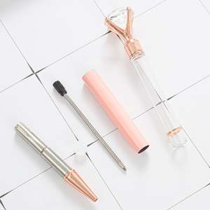 Promotion Stylo Bille DIY Personnalisable avec Grande Fente pour Diamant, Corps Métallique Polychrome Effet Cristal, Recharge Parker, Encre Bleue/Noire, Logo Personnalisé, Nouveauté - Product Image 4