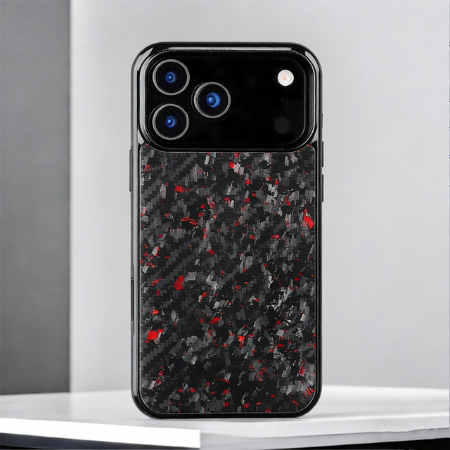 Custom Luxury Design Carbon Fiber Phone Case for 13/14/15/16/17 Pro Max Magnetic Attachment & Shockproof Protective Cover