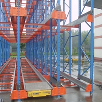 Système de rayonnage radio semi-automatisé certifié CE Deno, robuste, à 6 niveaux, renforcé anti-sismique, pour entrepôt, capacité 500-2000 kg