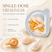 Sérum anti-rides végétalien en capsules avec 24 ingrédients purs, ampoule de collagène peptide, testé par des dermatologues, sérum raffermissant