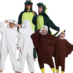 Pyjama en peluche pour animaux mignons, pyjama d'hiver en peluche crocodile <span class=keywords><strong>pingouin</strong></span> citrouille <span class=keywords><strong>Kigurumi</strong></span> à capuche pour hommes et femmes, pyjama sans pieds - Product Image 2