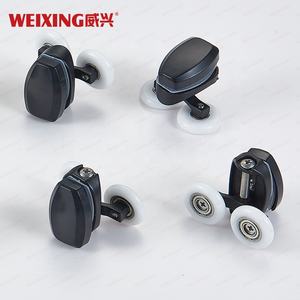 Rol pintu Pancuran geser baja antikarat roda Pancuran kamar mandi Hotel rumah perangkat keras kamar mandi hitam Matte kualitas bagus - Product Image 5