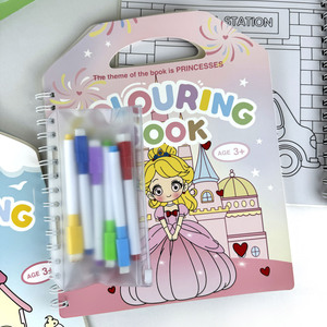 Acqua riutilizzabile creativa-rivelare 16 pagine libro di attività ideale kit di pittura di viaggio primo libro <span class=keywords><strong>da</strong></span> <span class=keywords><strong>colorare</strong></span> per bambini - Product Image 1