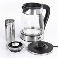 RAF nouvelle venue 1.8L LED affichage cruche électrique Pot eau chaudière verre thé bouilloire électrique avec infuseur