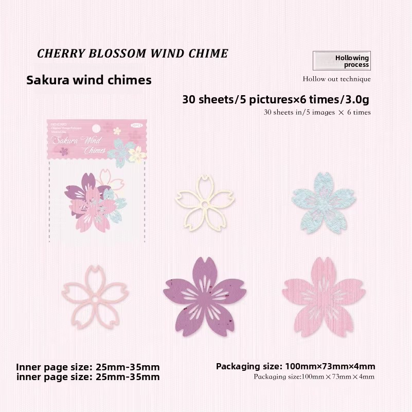 C Carillons de fleurs de cerisier-blanc