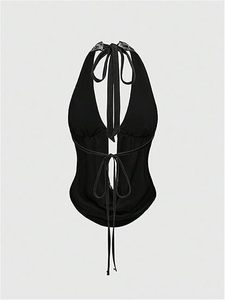Top Corto sin Mangas con Estampado de Leopardo y Lentejuelas para Mujer, Estilo Y2K, Sexy, para Club, Espalda Descubierta, Venta al Por Mayor 2026 - Product Image 5
