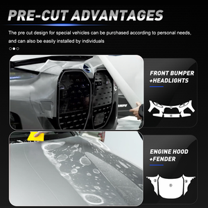 Vente en gros transfrontalière tpu7.5MIL <span class=keywords><strong>mat</strong></span> transparent pour <span class=keywords><strong>BMW</strong></span> i4 G26 film de protection de voiture prédécoupé réparation de chaleur anti-rayures - Product Image 2