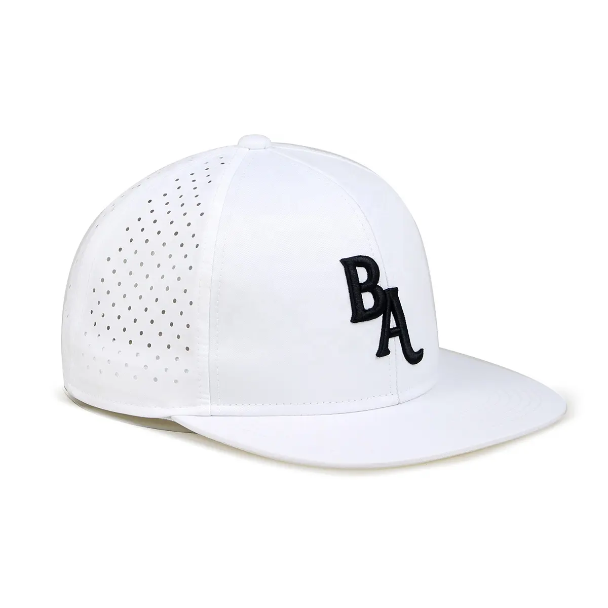 Waterdichte Droge Fit Heren Golf Premium Geperforeerde 6 Panel Zomer Hydro Flat Bill Gorra Snapback Caps Hoeden Voor Golf Met gaten