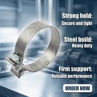 Colliers de serrage d'échappement robustes 2.0 et 3.0 pouces, colliers de serrage en O personnalisés OEM, colliers de serrage à boulon en T, colliers de serrage en acier inoxydable pour tuyaux