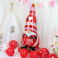Ballon en aluminium en forme de cœur debout en gros, ballon d'anniversaire, ballon de la Saint-Valentin, ballon d'ours, ballons de mariage, décorations de fête