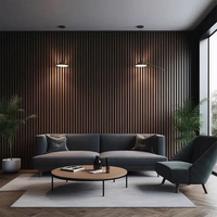 Panneau acoustique en bois à lattes moderne, prix d'usine du fabricant de Foshan, panneau mural d'absorption acoustique pour salon intérieur, Akupanel