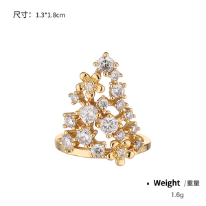 Новинка, Женское кольцо-ручка, регулируемое кольцо для ногтей с полностью алмазным наконечником, кольца с золотым покрытием и блестящим кубическим цирконием, кольцо в форме ногтя - Product Image 4