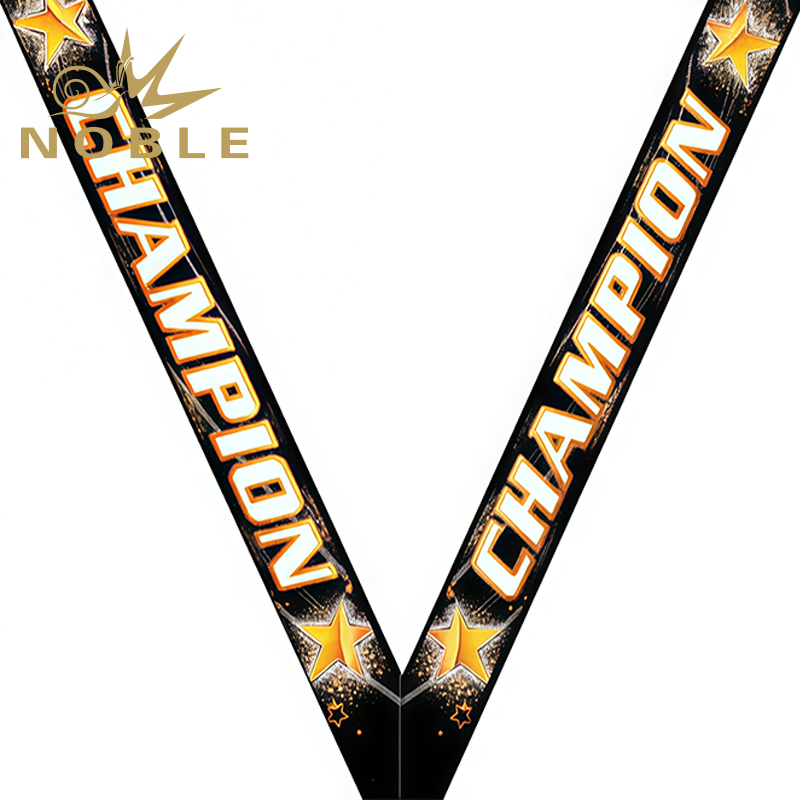 2025 Sateen Neck Ribbon Custom Champion Marathon Gymnastics Medal Ribbons Lanyards Image 5
