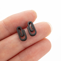 Boucles d'oreilles créatives en forme de trombones en acier inoxydable Shuangshuo pour femmes, accessoires de bijoux tendance pour fêtes et mode, pour filles
