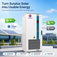 Système de stockage d'énergie solaire 120 kW 125 kW 261 kWh, commercial et industriel, avec batteries LiFePO4 241 kWh et armoire de refroidissement liquide