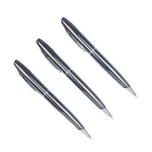 Stylo bille publicitaire personnalisé de haute qualité avec logo, pointe de 1,0 mm, en métal gris, design élégant et moderne pour les entreprises - Product Image 3