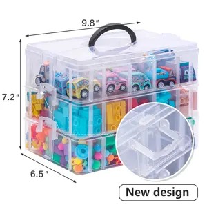 High Quality 3 Layers Craft Stackable Storage Box Or Beads Toy