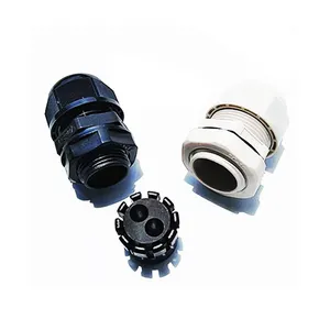 2 Hole Metric PG NPT G Thread EPDM Rubber Seal Multiple Wiring Insert Polyamide Cable Glands