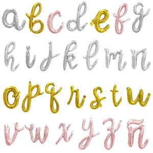 18 pouces Script <span class=keywords><strong>Lettre</strong></span> Ballons Joyeux Anniversaire <span class=keywords><strong>lettre</strong></span> ballons Lettres minuscules style d'écriture ballons décor de fête d'anniversaire - Product Image 5