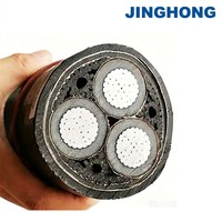 JINGHONG YJLV Mittelspannungs-3-adriges Aluminium-Stromkabel XLPE-Isolierung Eisenleiter PVC-Mantel für Industriestromversorgung