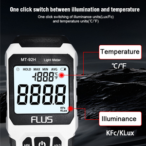 Luxmetro Digitale Tascabile, Tester di Luminosità 200000 Lx LCD, Misuratore di Esposizione per Studio <span class=keywords><strong>Fotografico</strong></span> e Fotocamera - Product Image 2