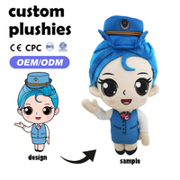 Poupées en peluche d'anime doux personnalisées Personnage d'image d'entreprise Poupée en peluche pour cadeau de marque