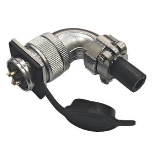 Connecteur d'aviation coudé WS28 en alliage de zinc plaqué or, 2 à 26 broches, pour pièces aéronautiques - Product Image 1