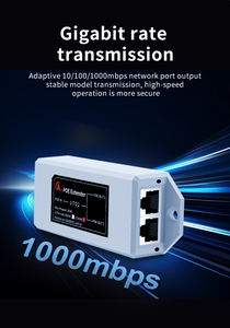Repetidor de Monitor Estándar de 1 Entrada y 2 Salidas, Largo Alcance, 1000 Mbps, 48 V, Gigabit Power Over Ethernet, RJ45, Extensor POE de 3 Puertos - Product Image 4