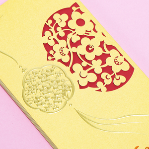 Phong bì mừng Tết Nguyên đán cao cấp, chất lượng cao, ép kim, in tiền may mắn màu đỏ - Product Image 4