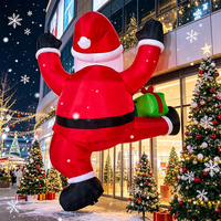 Père Noël gonflable en polyester personnalisé pour Noël, décorations gonflables en gros pour les fêtes en plein air dans le jardin