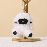 Porte-clés en peluche mouton bouclé mignon en gros, pendentif personnalisé OEM, mascotte en peluche douce, jouet en peluche agneau moelleux pour cadeau