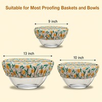 Couvre-bol réutilisable en coton pur avec motif fraise, pliable et isolant, en cire d'abeille de qualité alimentaire, anti-poussière, avec couvercle pour bols et pain