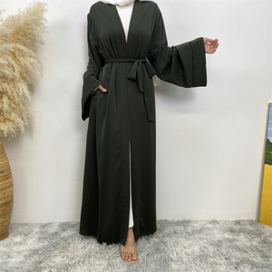 1993# Plain Open Cardigan <b>Summer</b> Ethnic Clothes Women Loose Cuff Abaya Wholesale - Product Image 5