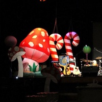 Discothèque scène événement parc décoration multicolore Led éclairé grand arbre géant Ballon champignon gonflable