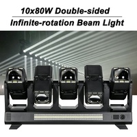 Barra de Luz LED DMX de Matriz RGBW de 10x80W con Rotación Infinita de Doble Cara, Efecto Estroboscópico, 2 Ángulos de Haz, IP20, para Eventos en Escenarios y Clubes