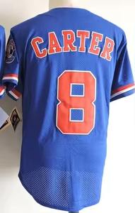 Camiseta de béisbol roja y azul personalizada, diseño de botón completo con parche de logotipo, ropa de equipo de talla grande transpirable de poliéster - Product Image 4