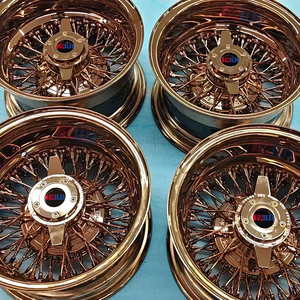 ล้อซี่ลวดขนาด 13/14 นิ้ว 13x7 สีโรสโกลด์ 72 ซี่ลวดแบบไขว้ - Product Image 6