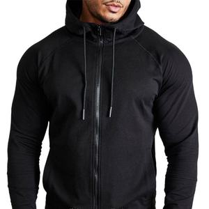 Survêtement de sport en molleton uni avec fermeture éclair, logo personnalisé, de haute qualité, jogging pour homme, sweat-shirt à capuche - Product Image 5
