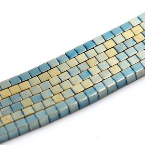 2019 más barato al por mayor <span class=keywords><strong>de</strong></span> 3*3mm cubo cuadrado azul esmerilado hematita <span class=keywords><strong>cuentas</strong></span> sueltas - Product Image 6