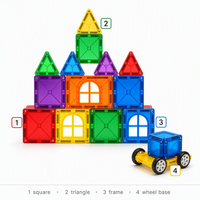 Rongheqiang 110 pièces Blocs de construction magnétiques Jouets magnétiques DIY Kit éducatif STEM pour enfants Fournisseur en gros OEM ODM