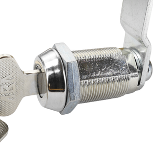 Soporte de tableta mecanizado con precisión, cierre de seguridad cromado de aleación de zinc y latón para quioscos de centros comerciales, taquillas de tabletas y mostradores POS. - Product Image 1