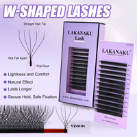 Extensions de cils YY Lashes 2D 3D 4D 5D 6D en forme de W, bouquets pré-faits pour volume, faux cils LAKANAKU De Cilios, plateaux de cils YY