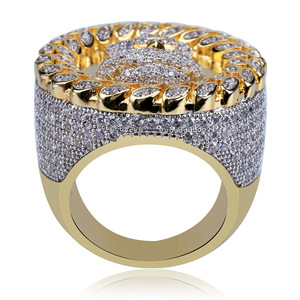 Bague de style hip <span class=keywords><strong>hop</strong></span> pour homme et femme, anneau, Micro pavé cz, 3d tête de jésus, calme, feuille, clair, cool, Rock hip <span class=keywords><strong>hop</strong></span> - Product Image 5