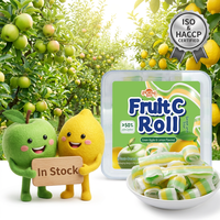 Caramelos de Goma con Sabor a Manzana Verde y Limón, 160g, Directo de Fábrica, Etiqueta Privada OEM, Venta al Por Mayor, Importador