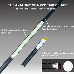 <span class=keywords><strong>Tacos</strong></span> de Billar Profesionales de Fibra de Carbono, Disponibles con Puntas Pequeñas/Medianas/Grandes - Product Image 5