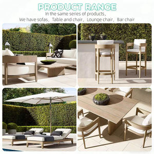 Mesa Redonda de Patio, Muebles de Teca, Juego de Mesa y Sillas Modernas para Exteriores, Mesa de Patio para Villa, Juego de Comedor de Lujo para Exteriores de Hotel - Product Image 6