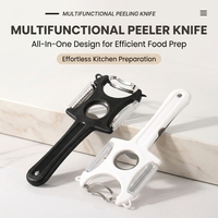 5-in-1 multifunctionele scherpe mesjes groente- en fruit schiller, julienne snijder, maispeller, flesopener, fruitmes voor groothandel