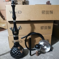 Original Mr Wood Hookah Setup aus Holz und Edelstahl – Premium Shisha für Lounge, Bar, Café und Restaurant